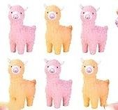 Colorful llama plush toys pattern