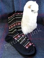Cozy socks and alpaca on display