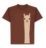 Llama graphic on brown tee