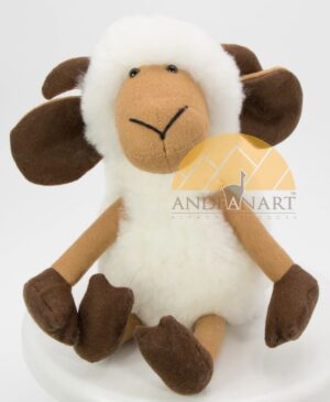Stuffed animal sheep with brown horns