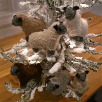 Festive tree adorned with sheep