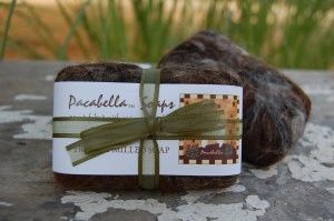 Artisan soap with decorative label