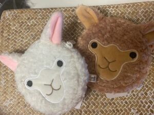 Cute llama-themed plush accessories