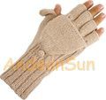 Warm beige hand gloves