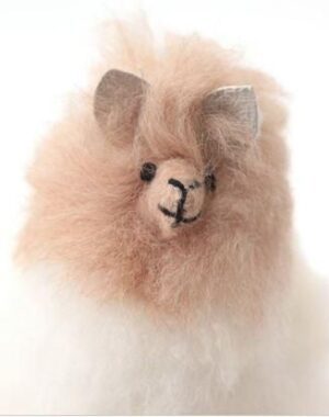 Soft alpaca stuffed animal close-up
