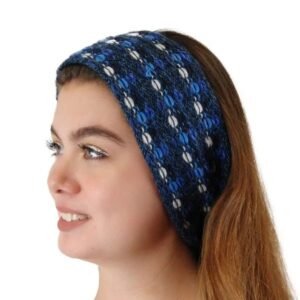 Side profile of woman in headband